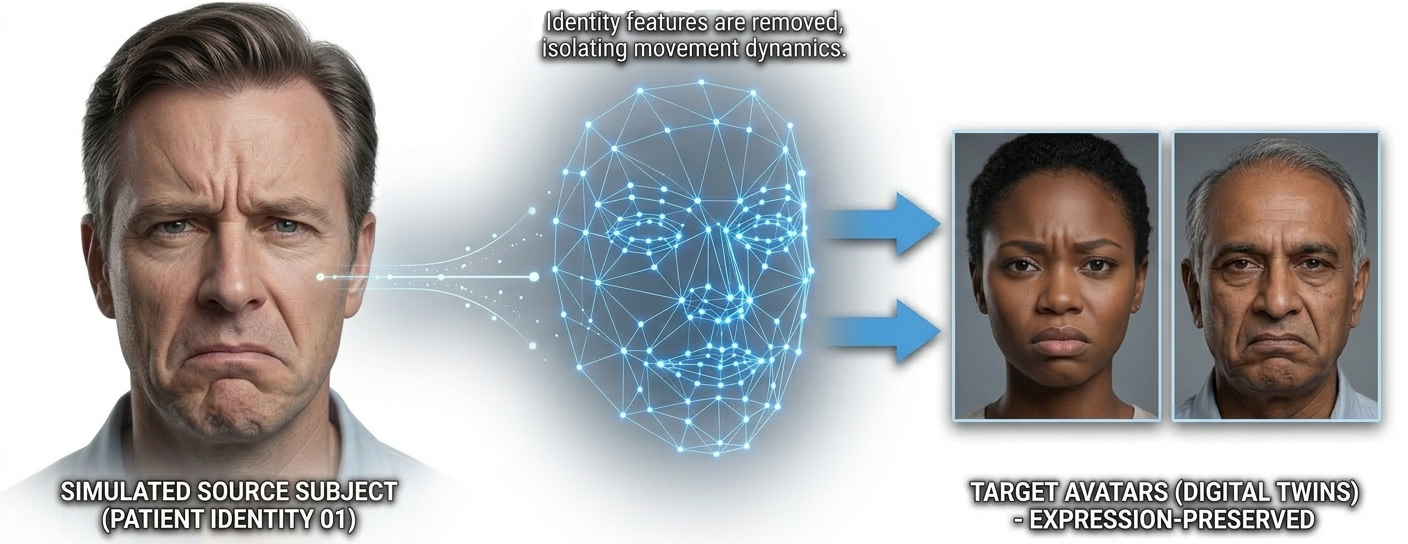 Paradigm for transferring facial movements.